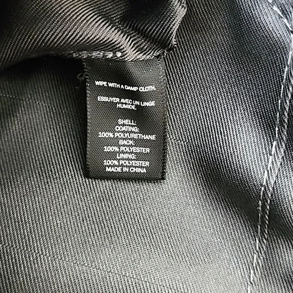 Love & Lore Wristlet Clutch Dark Grey Gold Tone Hardware Top Zip Closure - Picture 14 of 16